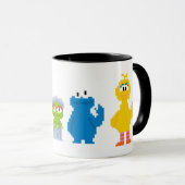 Pixel Sesame Street Characters Tasse (VorderseiteRechts)