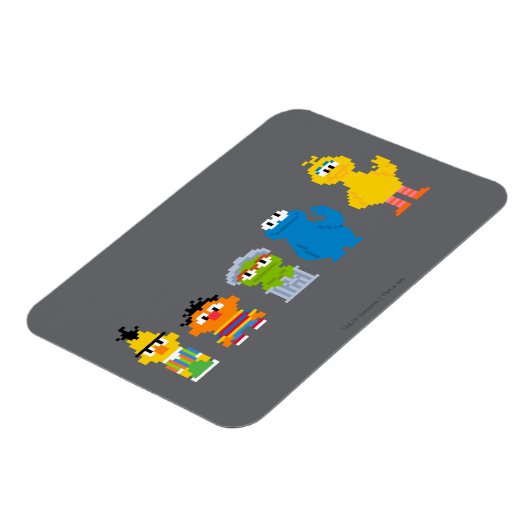 Pixel-Sesamstraße-Zeichen Magnet (Linke Seite)