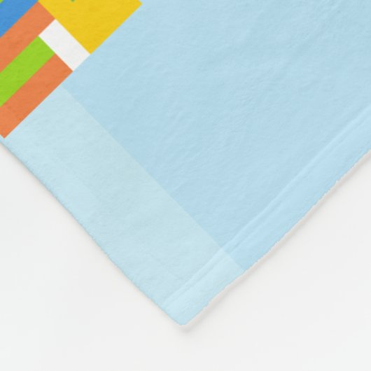 Pixel-Sesamstraße-Zeichen | Name hinzufügen Fleecedecke (Ecke)