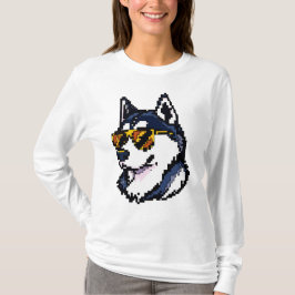 Pixel Siberian Husky T-Shirt