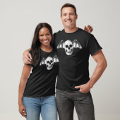 Pixel-Skull mit Bat Wings T-Shirt (Unisex)