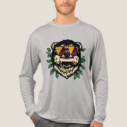 Pixel Sloth Tri-Blend Shirt (Vorderseite)