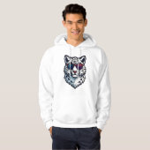 Pixel Snow Leopard Cool Hoodie (Vorne ganz)