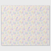 Pixel Soap Bubbles Pattern Geschenkpapier (Flach)