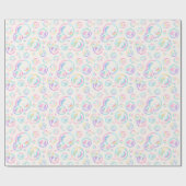 Pixel Soap Bubbles Pattern Geschenkpapier (Flach)