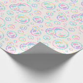 Pixel Soap Bubbles Pattern Geschenkpapier (Ecke)