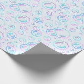 Pixel Soap Bubbles Pattern Geschenkpapier (Ecke)