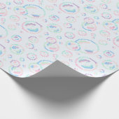 Pixel Soap Bubbles Pattern Geschenkpapier (Ecke)