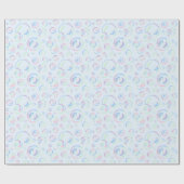 Pixel Soap Bubbles Pattern Geschenkpapier (Flach)