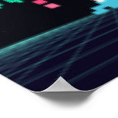 Pixel Space Shooter - Retro-Arcade-Wandkunst Poster (Ecke)