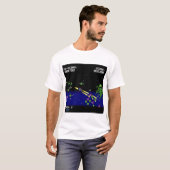 Pixel Starfighter T-Shirt -Retro Space Shooter Tee (Vorne ganz)