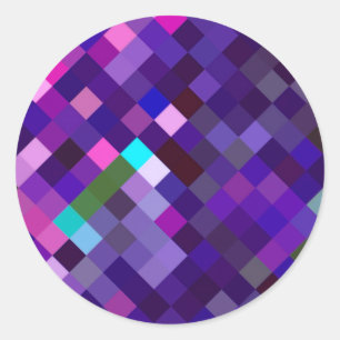 Pixel-Sticker Runder Aufkleber