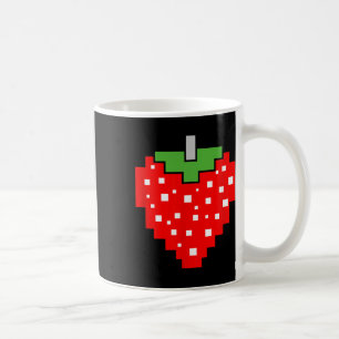 Pixel Strawberry 80er Retro Arcade Spiel Halloween Kaffeetasse