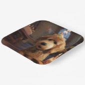 Pixel-Style Goldendoodle Geburtstagspapier-Teller Pappteller (Gewinkelt)