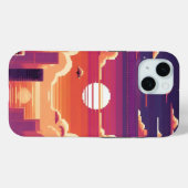 Pixel Sunset City Case-Mate iPhone Hülle (Rückseite (Horizontal))