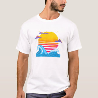 Pixel Sunset Horizon T-Shirt