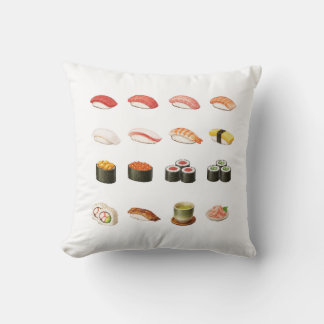 Pixel Sushi Cushion - Scan QR Code for Sushi game Kissen
