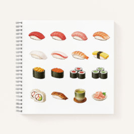 Pixel Sushi Notebook – Japanese Food Design Notizblock