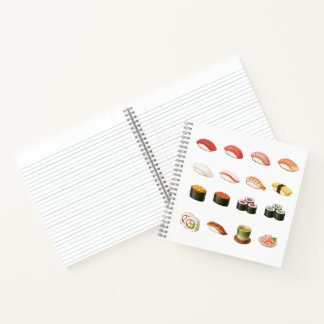 Pixel Sushi Notebook – Japanese Food Design Notizblock