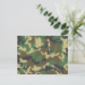 Pixel-Tarnung Postkarte (Stehend Vorderseite)