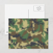 Pixel-Tarnung Postkarte (Vorne/Hinten)