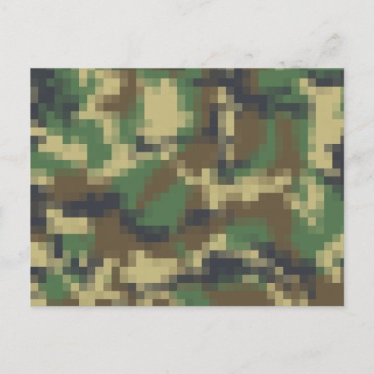 Pixel-Tarnung Postkarte (Vorderseite)