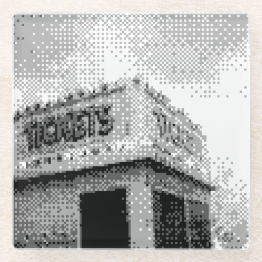 Pixel-Ticket-Stand-Untersetzer Glasuntersetzer (Vorderseite)