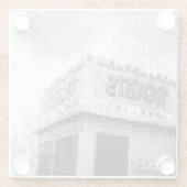 Pixel-Ticket-Stand-Untersetzer Glasuntersetzer (Rückseite)