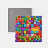 Pixel Tiles Magnet (Vorderseite/Rückseite)