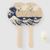 Pixel Tsunami 8 Bit Pixel Art Fächer (Vorne und Hinten)