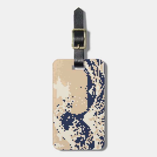 Pixel Tsunami 8 Bit Pixel Art Gepäckanhänger (Vorderseite vertikal)