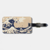 Pixel Tsunami 8 Bit Pixel Art Gepäckanhänger (Rückseite horizontal)