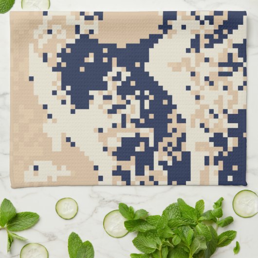 Pixel Tsunami 8 Bit Pixel Art Handtuch (Gefaltet)