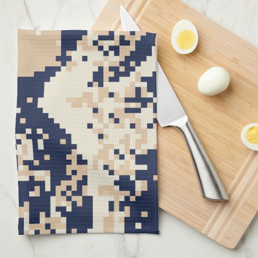 Pixel Tsunami 8 Bit Pixel Art Handtuch (Viertel Falte)
