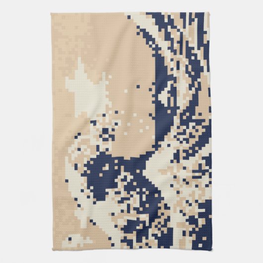 Pixel Tsunami 8 Bit Pixel Art Handtuch (Vertikal)