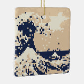 Pixel Tsunami 8 Bit Pixel Art Keramikornament (Rechts)