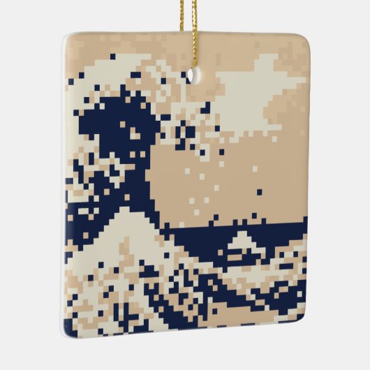 Pixel Tsunami 8 Bit Pixel Art Keramikornament (Rechts)