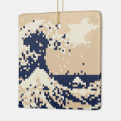 Pixel Tsunami 8 Bit Pixel Art Keramikornament (Links)