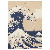 Pixel Tsunami 8 Bit Pixel Art Klemmbrett (Rückseite)