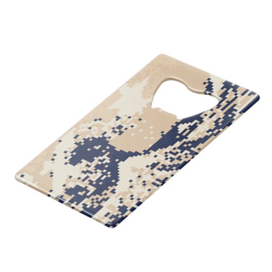 Pixel Tsunami 8 Bit Pixel Art Kreditkartenflaschenöffner (Rückseite Schrägansicht)