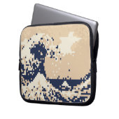 Pixel Tsunami 8 Bit Pixel Art Laptopschutzhülle (Vorderseite Links)