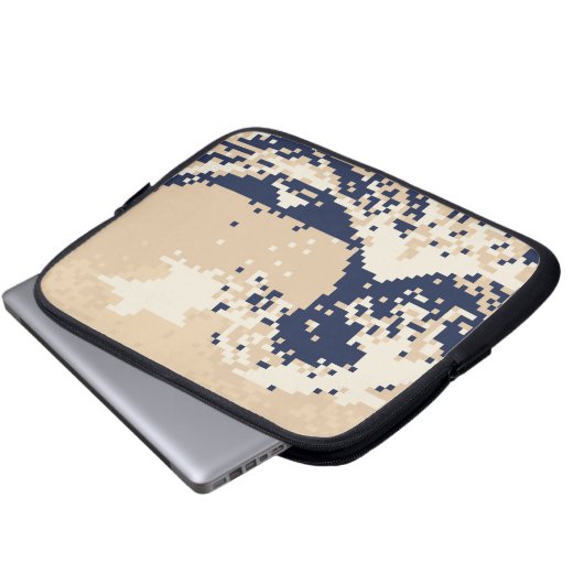 Pixel Tsunami 8 Bit Pixel Art Laptopschutzhülle (Vorne Knopf)