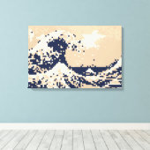 Pixel Tsunami 8 Bit Pixel Art Leinwanddruck (Insitu (Holzboden))