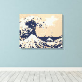 Pixel Tsunami 8 Bit Pixel Art Leinwanddruck (Insitu (Holzboden))