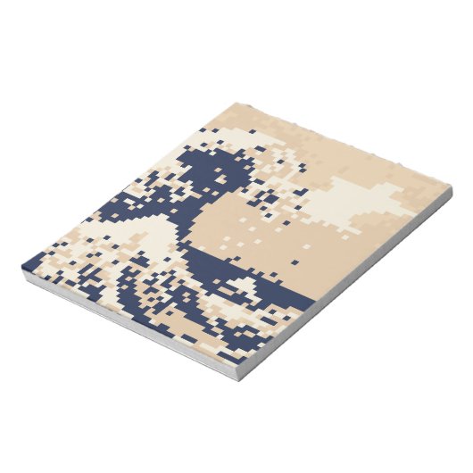 Pixel Tsunami 8 Bit Pixel Art Notizblock (Rotiert)