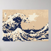 Pixel Tsunami 8 Bit Pixel Art Poster (Vorne)