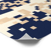 Pixel Tsunami 8 Bit Pixel Art Poster (Ecke)
