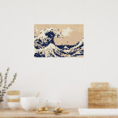 Pixel Tsunami 8 Bit Pixel Art Poster (Küche)