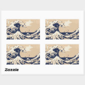 Pixel Tsunami 8 Bit Pixel Art Rechteckiger Aufkleber (Blatt)