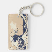 Pixel Tsunami 8 Bit Pixel Art Schlüsselanhänger (Rückseite)